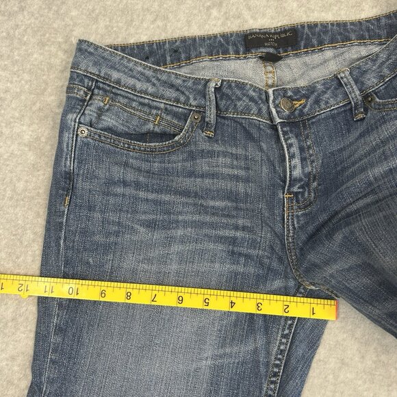 BANANA REPUBLIC Jeans 30/10S Blue Bootcut Low Rise Stretch Flap Pockets - Picture 6 of 13